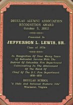 Jefferson Lewis, Sr - plaque